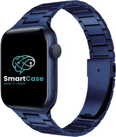 SmartCase רצועת ברזל צרה לשעון אפל 44/45/46/49mm בצבע כחול