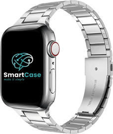 SmartCase רצועת ברזל צרה לשעון אפל 40/41/42mm בצבע כסף