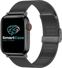 SmartCase רצועה לאפל ווטש 44/45/46/49mm ברזל עם סוגר Black