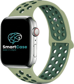 SmartCase רצועת אפל ווטש 38/40/41mm ספורט M-L בצבע ירוק-ירוק