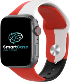 SmartCase רצועה לאפל ווטש 44/45/46/49mm סיליקון M-L בצבעי אדום, לבן, שחור