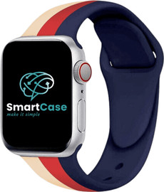 SmartCase רצועה לאפל ווטש 38/40/41mm סיליקון סגירה פנימית ב3 צבעים
