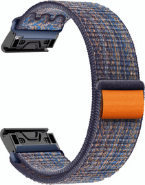 SmartCase רצועה לשעון גרמין ניילון QuickFit 22MM צבע כחול כתום 02#