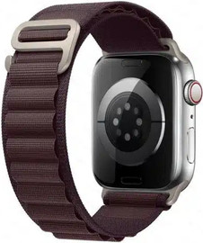 SmartCase רצועה לאפל ווטש Alpine Loop בד 44/45/46/49mm Wine Red