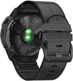 SmartCase רצועת עור אמיתי משולב סיליקון Quickfit 26MM לשעוני גרמין Black