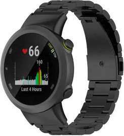 SmartCase רצועת ברזל חוליות לשעוני Garmin Forerunner 45/45S Swim 2 בצבע Black