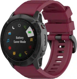 SmartCase רצועת סיליקון לשעוני גרמין פניקס Wine red QUICKFIT 22MM