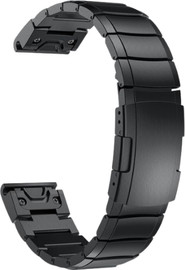 SmartCase רצועת Titanium alloy QUICKFIT 22mm One Bead בצבע שחור לשעוני גרמין