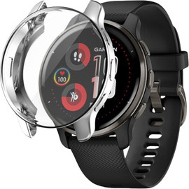 SmartCase כיסוי היקפי מלא מסיליקון Silver שעון גרמין Garmin Venu 2 Plus