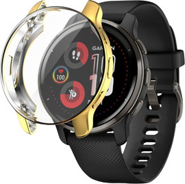 SmartCase כיסוי היקפי מלא מסיליקון Gold שעון גרמין Garmin Venu 2 Plus