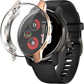 SmartCase כיסוי היקפי מלא מסיליקון Rose Gold שעון גרמין Garmin Venu 2 Plus