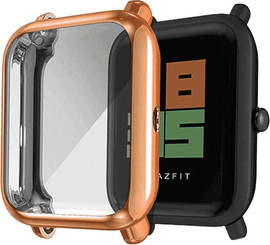SmartCase מגן מסך מסיליקון זהב ורדים Amazfit Bip U Pro
