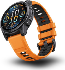 SmartCase רצועת סיליקון איכותית QuickFit 22MM לשעוני גרמין Orange Gray WG07