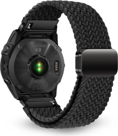 SmartCase רצועה לשעון גרמין ניילון Braided עם סגירה מגנטית QuickFit 26MM שחור