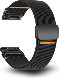 SmartCase רצועה לשעון גרמין ניילון נמתח עם סגירה מגנטית QuickFit 26MM WG08 שחור