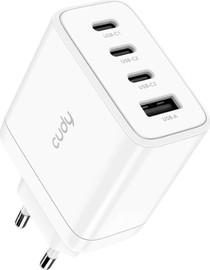 CUDY מטען קיר 65W טכנולוגיית GaN 4 יציאות USB-C ו-USB-A Cudy CH70