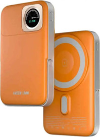 Green Lion מטען נייד מגנטי 10000mAh עם טעינה לאפל ווטש Green Lion Volt Gauge כתום