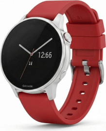 SmartCase רצועת גומי Quick Release 20mm מסוג Hypoallergenic FKM Classic אבזם כסוף Red