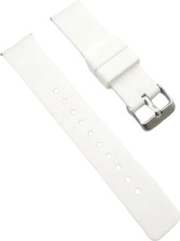 SmartCase רצועת גומי Quick Release 22mm מסוג Hypoallergenic FKM Classic אבזם כסוף White