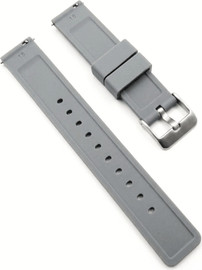 SmartCase רצועת גומי Quick Release 20mm מסוג Hypoallergenic FKM Classic אבזם כסוף Grey