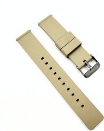 SmartCase רצועת גומי Quick Release 22mm מסוג Hypoallergenic FKM Classic אבזם כסוף Beige