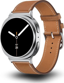 SmartCase רצועת עור לשעון Galaxy Watch 8 רוחב 20mm גרסה צרה אבזם כפול Brown