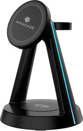 Miracase מטען אלחוטי 3 ב-1 עם תאורת RGB טלפון אוזניות שעון MIRACASE MWIQ560
