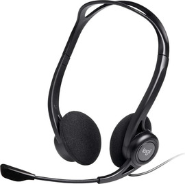 LOGITECH אוזניות חוטיות USB עם מיקרופון מבטל רעשים Logitech 960