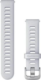 GARMIN רצועת סיליקון מקורית Quick Release 18mm מבית Garmin Whitestone with Silver Hardware
