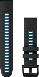 GARMIN רצועת סיליקון מקורית לשעוני גרמין QuickFit 22MM Black Cirrus Blue