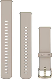 GARMIN רצועת סיליקון מקורית Quick Release 18mm מבית Garmin French Gray with Soft Gold Hardware
