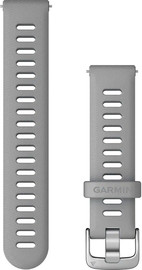 GARMIN רצועת סיליקון מקורית Quick Release 18mm מבית Garmin Powder gray with Silver Hardware