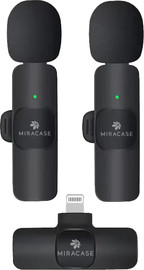 Miracase מיקרופון דש אלחוטי כפול Lightning MIRACASE MWML650