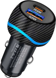 SmartCase מטען רכב מהיר 60W עם שתי יציאות USB-A ו USB-C דגם RK02