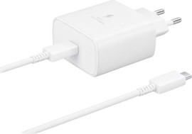 SAMSUNG ראש מטען 45W USB-C עם כבל 1.8 מטר Samsung צבע לבן