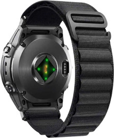 SmartCase רצועה לשעוני גרמין 22mm Quickfit סגנון Alpine Loop בד שחור WG01