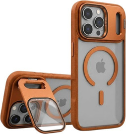 SmartCase כיסוי עם מגן עדשות זכוכית ומעמד מובנה MagSafe NaNox LensGlass iPhone 17 Pro כתום