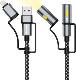 Green Lion כבל 6 ב-1 עם תאורת LED וראש הצתה 60W Green Lion אפור
