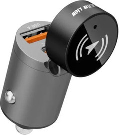 Green Lion מטען לרכב משולב חיישן מעקב USB-C USB-A 30W דגם Green Lion Tracker Apple Find My