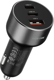 Green Lion מטען לרכב 128W שלושה פורטים Green Lion Trio Volt Car Charger
