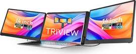 TRIVIEW מסך נייד כפול 14 אינץ' IPS 1920×1200 USB-C + HDMI TRIVIEW S7-C