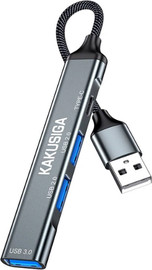 KUKA מפצל USB אלומיניום 4 ב-1 עם Type-C, USB 3.0 ו-USB 2.0 KSC-1416