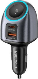 Essager מטען רכב 3 ב-1 ומטען שעון אפל ווטש מובנה Huifeng 50W USB-C USB-A Essager
