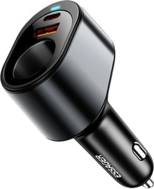 Essager מטען רכב 120W שקע סיגריות 85W, USB-C ו-USB-A דגם ESSAGER ECCPQ