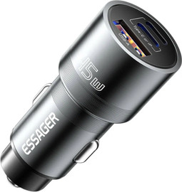 Essager מטען רכב 3 פורטים ESSAGER 45W Lightning + USB-C + USB-A PD3.0 ו-QC3.0