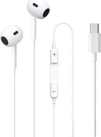 Remax אוזניות חוטיות עם מיקרופון ושליטה מובנית USB-C דגם REMAX RM-570