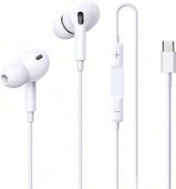 Remax אוזניות חוטיות עם מיקרופון ושליטה מובנית USB-C דגם REMAX RM-575
