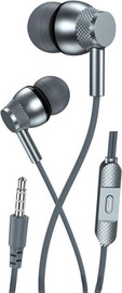 KUKA אוזניות חוטיות 3.5mm עם מיקרופון ושליטה בכבל KSC-1315 אפור