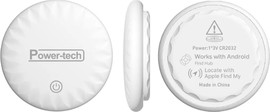 Powertech תג איתור מיני Power-Tech לאפל Find My ו-Android Find Hub לבן