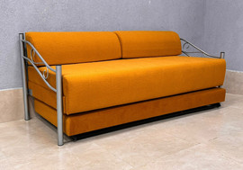 Or-Design ספת נוער על קל סופר אורטופדית נפתחת למיטה כפולה וכוללת ארגז מצעים מרופדת בבד פנדה קטיפתי דגם ולרי סגול